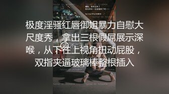 极度淫骚红唇御姐暴力自慰大尺度秀，拿出三根假屌展示深喉，从下往上视角扭动屁股，双指夹逼玻璃棒整根插入