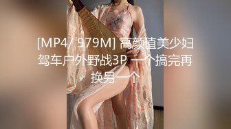 [MP4/ 979M] 高颜值美少妇驾车户外野战3P 一个搞完再换另一个