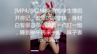 [MP4/862MB] 偷拍学生情侣开房记，羞涩的学生妹，身材白皙很苗条，凌晨一点打一炮，睡到中午再来一炮，妹子表示很满足