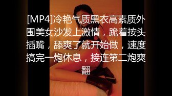 [MP4]冷艳气质黑衣高素质外围美女沙发上激情，跪着按头插嘴，舔爽了就开始做，速度搞完一炮休息，接连第二炮爽翻